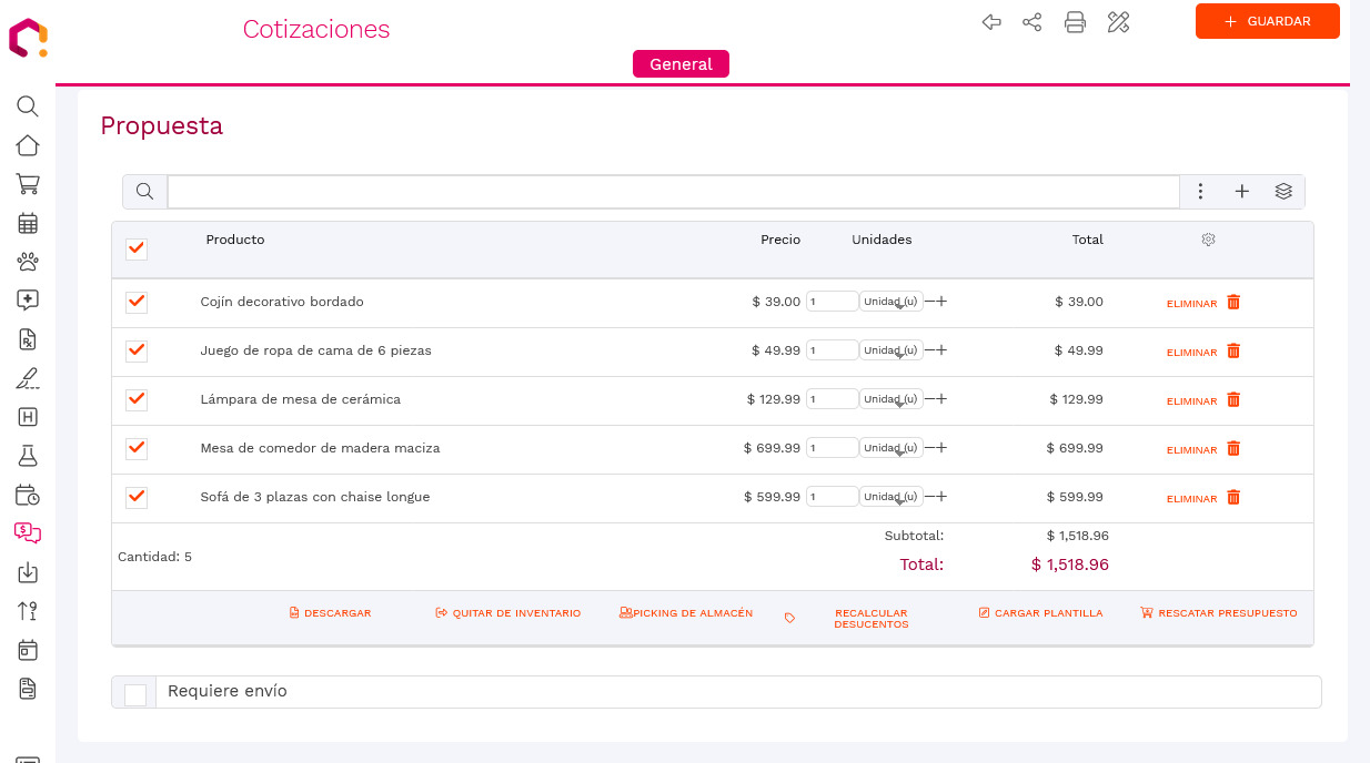screenshot of Zendha Core